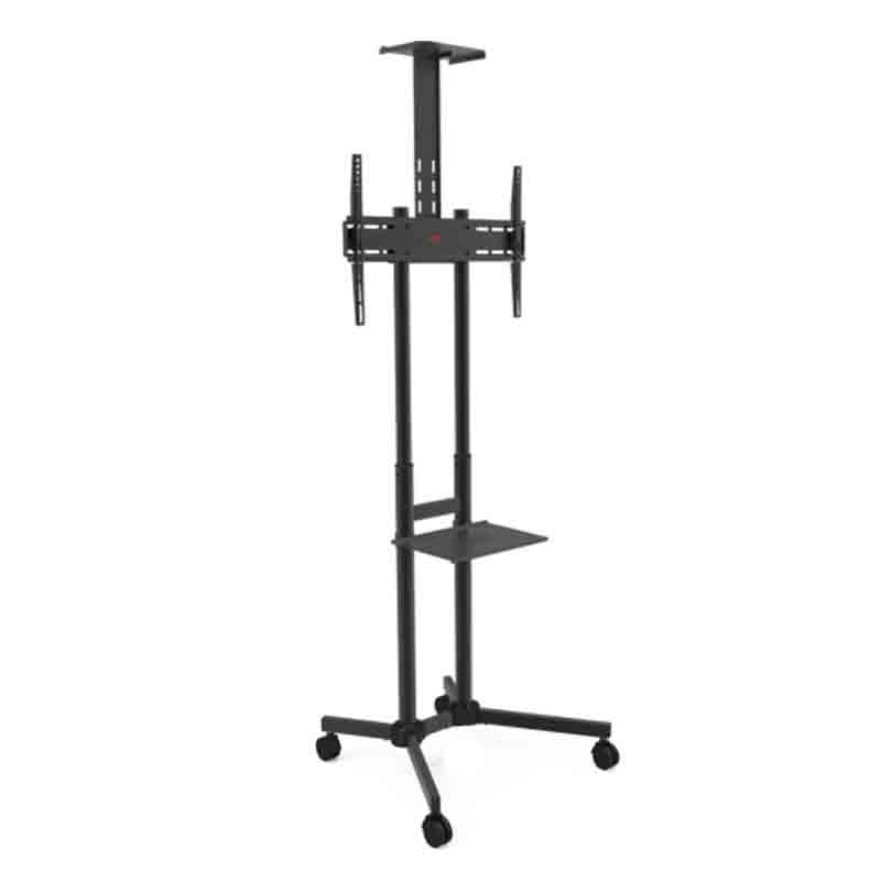 Mobile TV Cart with Projector Shelf for 32-55 inch Screens