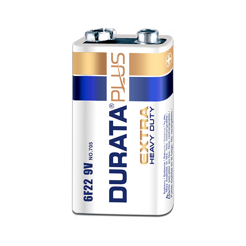 Durata Plus 9V Size 6f22 Extra Heavy Duty Zinc Carbon Dry Cell Battery - Image 3