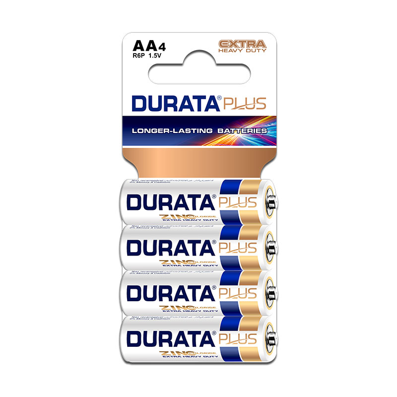 Durata Plus AA Size 1.5V R6 Extra Heavy Duty Zinc Carbon Dry Cell Battery - Image 2