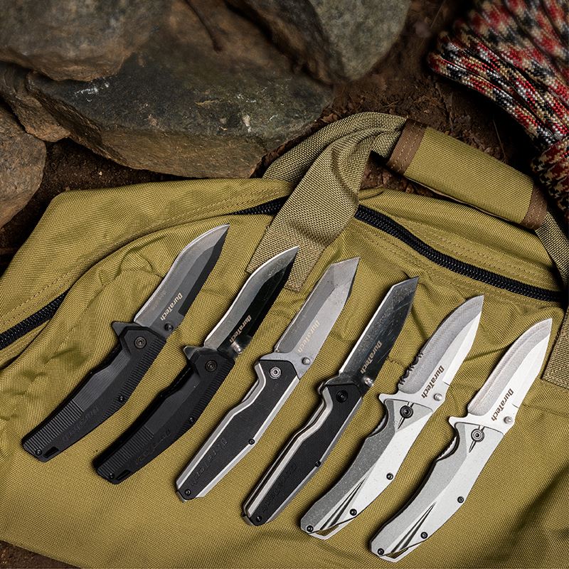 Aluminum Bi-Metal Folding Knife with Straight Blade
