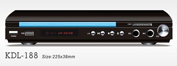 DVD Player with Dual USB, Card Reader, and Microphone Inputs