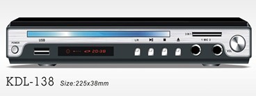 Compact DVD Player with USB and Microphone Inputs
