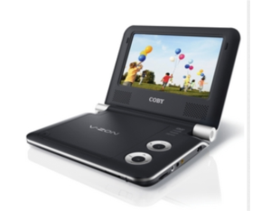 Portable DVD player with swivel screen