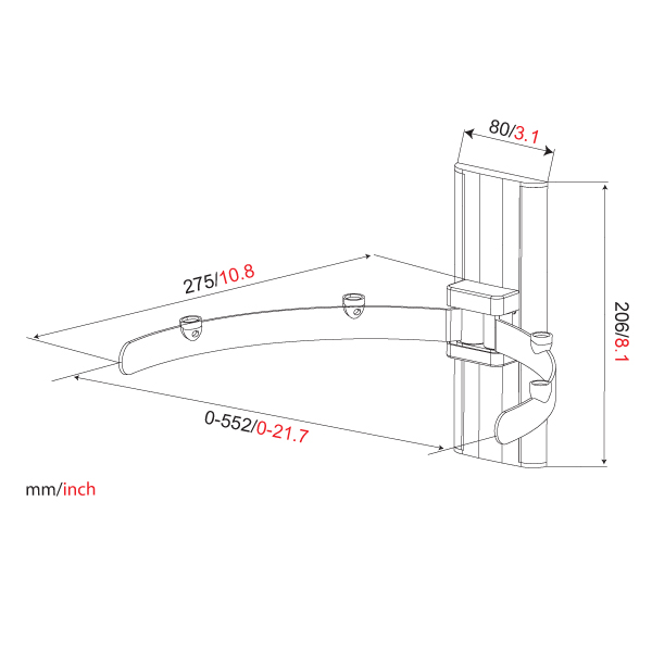 Adjustable Steel DVD and Set-Top Box Wall Mount