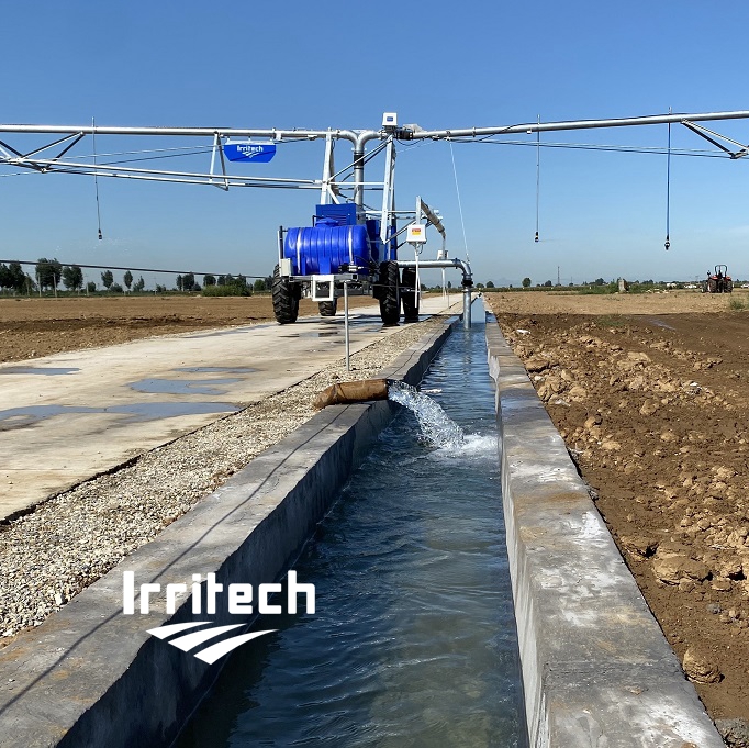 Close up of irrigation system machinery