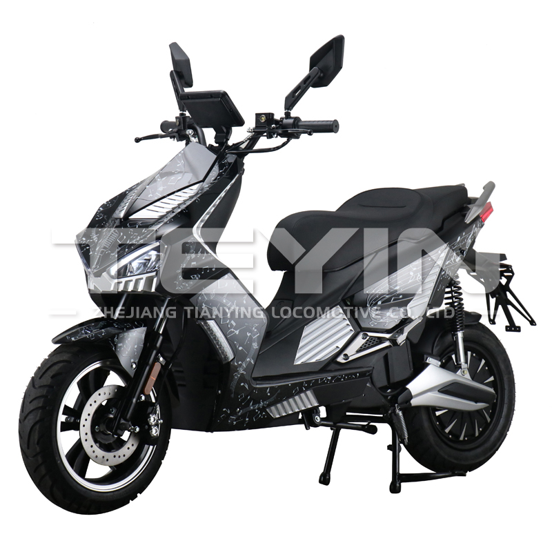 E-A8 electric motorcycle detail view showing naked handlebar design