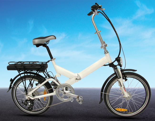 Folding Electric Bicycle with Rear Rack