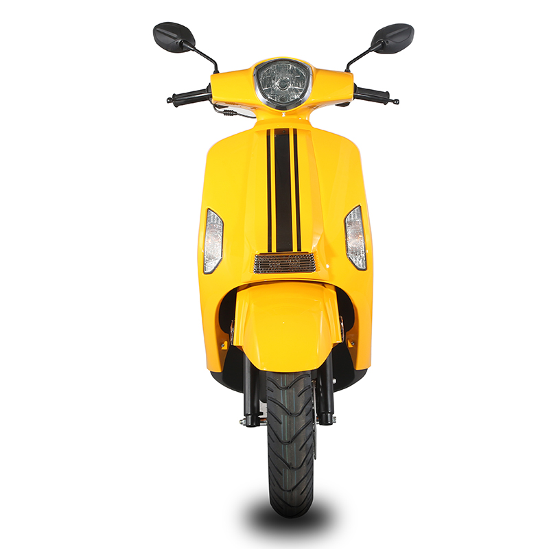 Front view of the scooter with digital display visible