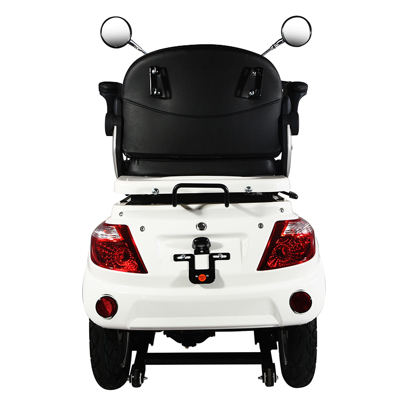 Rear view of the electric tricycle