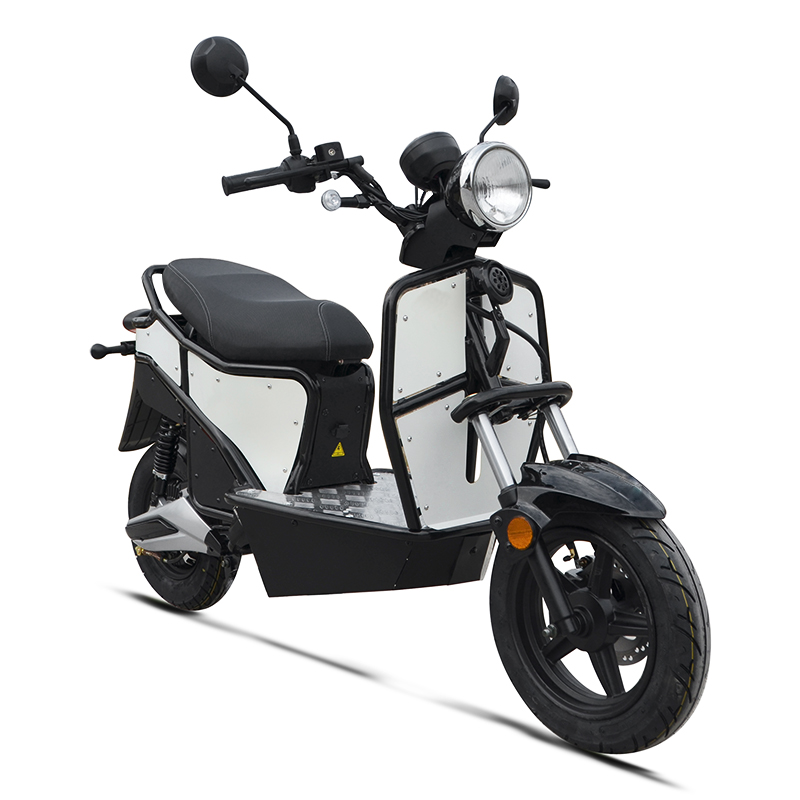 Side profile of the electric scooter showing frame design