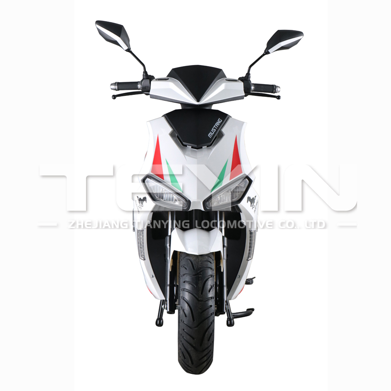 Close up of the digital instrument panel on the electric motorcycle