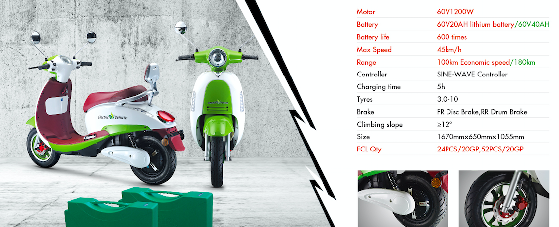 Electric Commuter Scooter with Retro Design