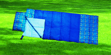Blue Camping Sleeping Bag with Headrest