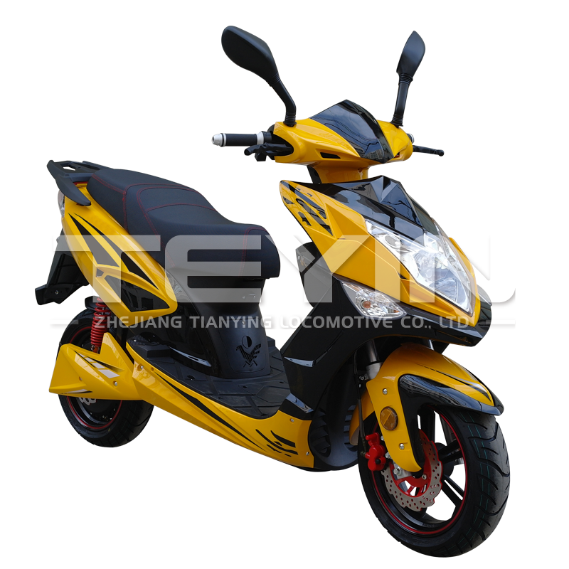 Side profile of the EAGLE-4 electric scooter showcasing its aerodynamic design.
