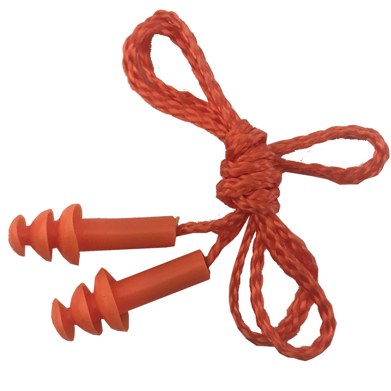 Reusable Corded Silicone Earplugs