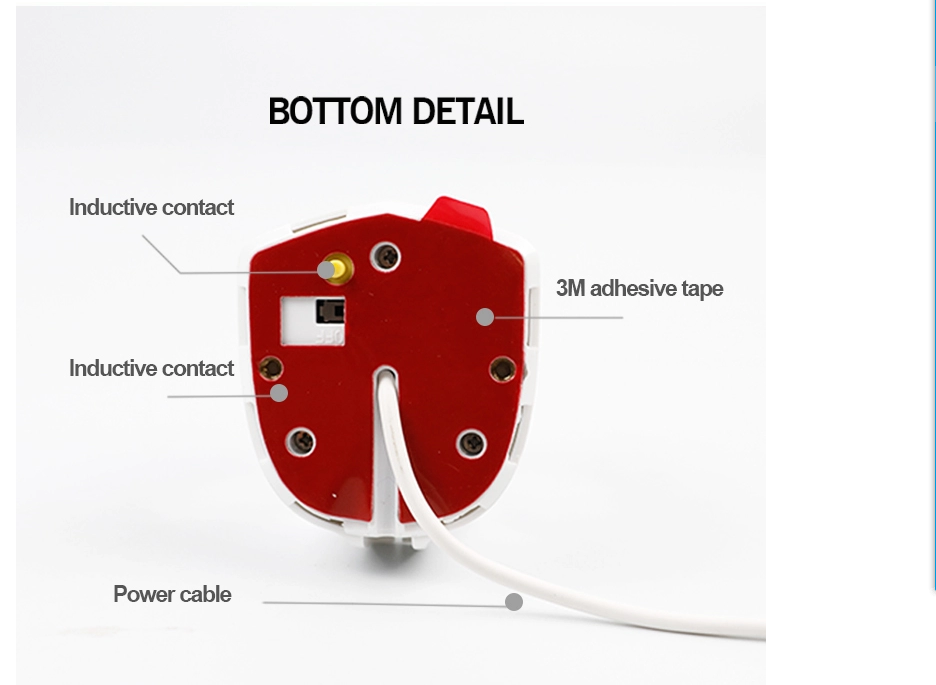 Detailed view of the bottom of the watch security device