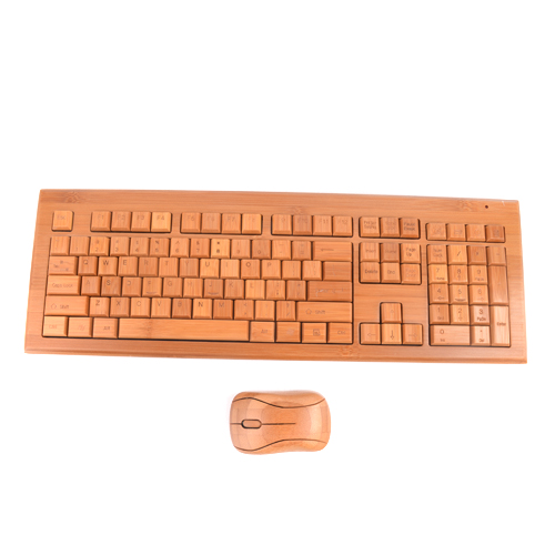Bamboo Keyboard and Mouse Combo with 108 Keys