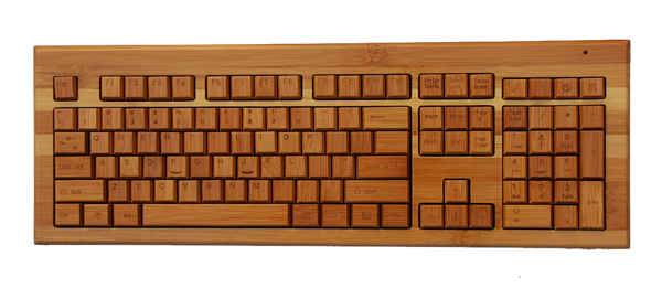 Eco-friendly natural bamboo wireless keyboard with 108 keys( English) - Image 4