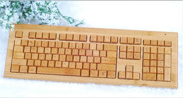 Bamboo Wireless Keyboard - 108-Key English Layout