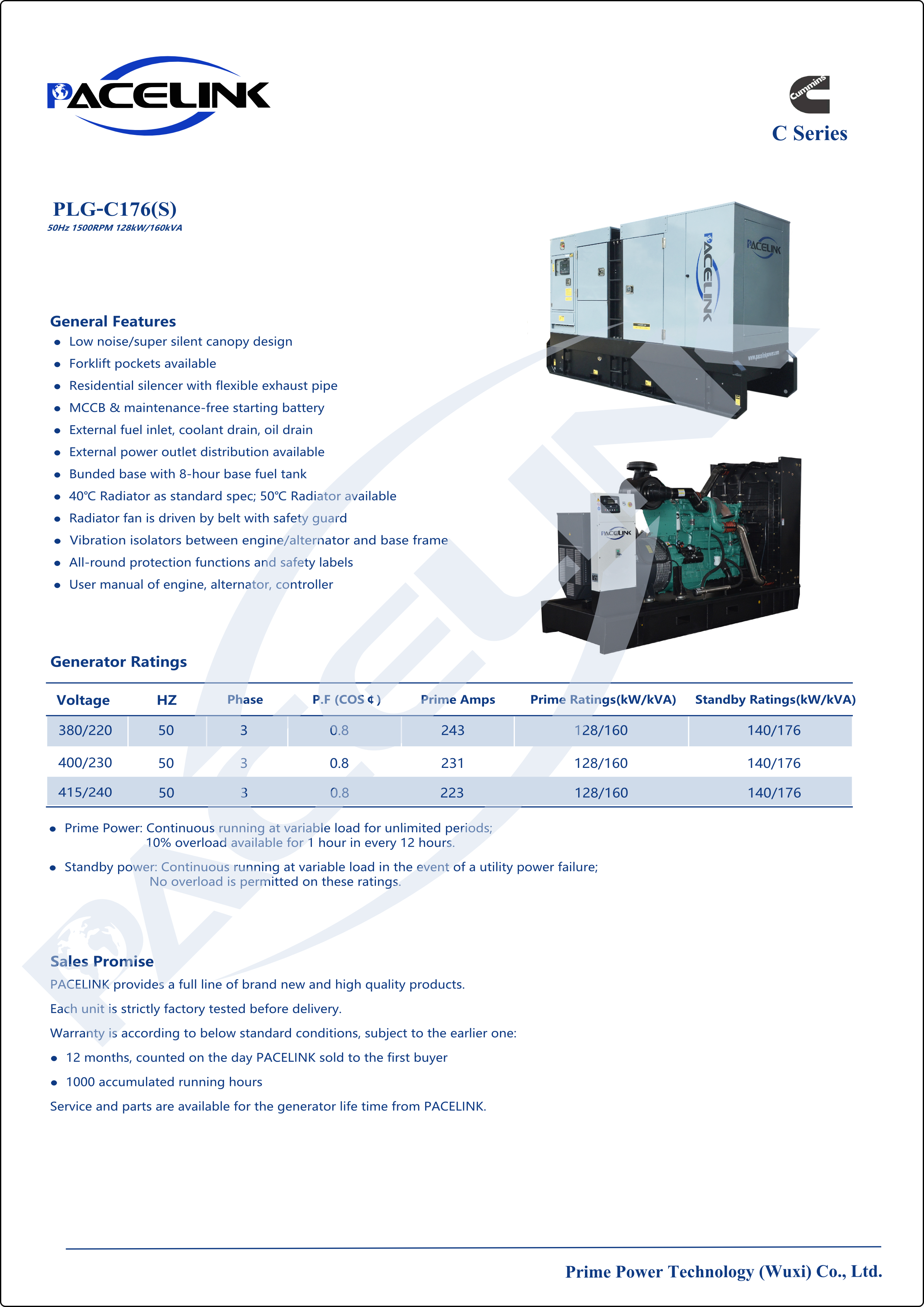 Generator set performance overview and voltage ratings