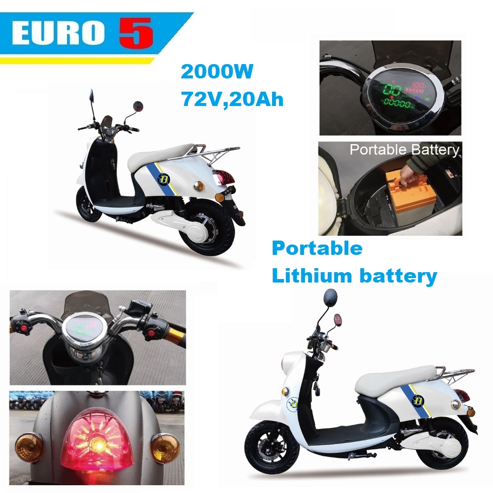 Detailed view of the scooter's seat and rear storage capabilities