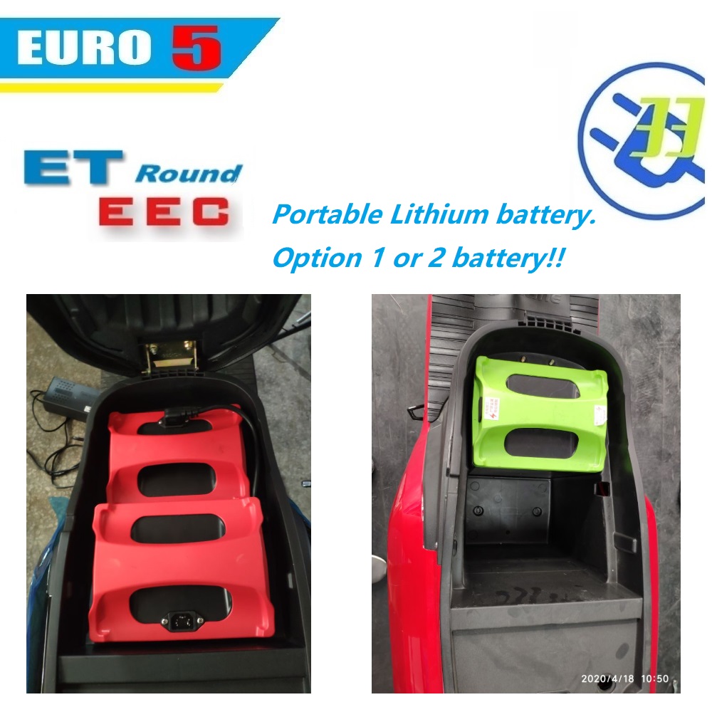 Battery compartment showing lithium battery options