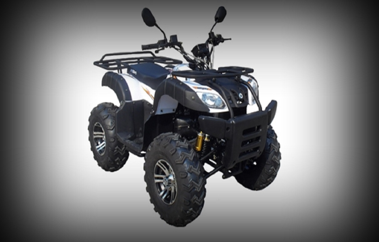 Close up of the ATV front end and lighting