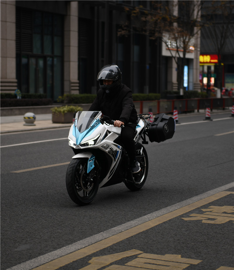 Electric motorcycle detail view