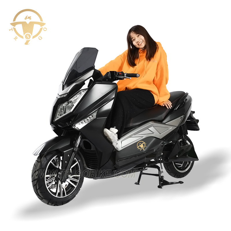 Full view of the electric motorcycle showing its sleek design