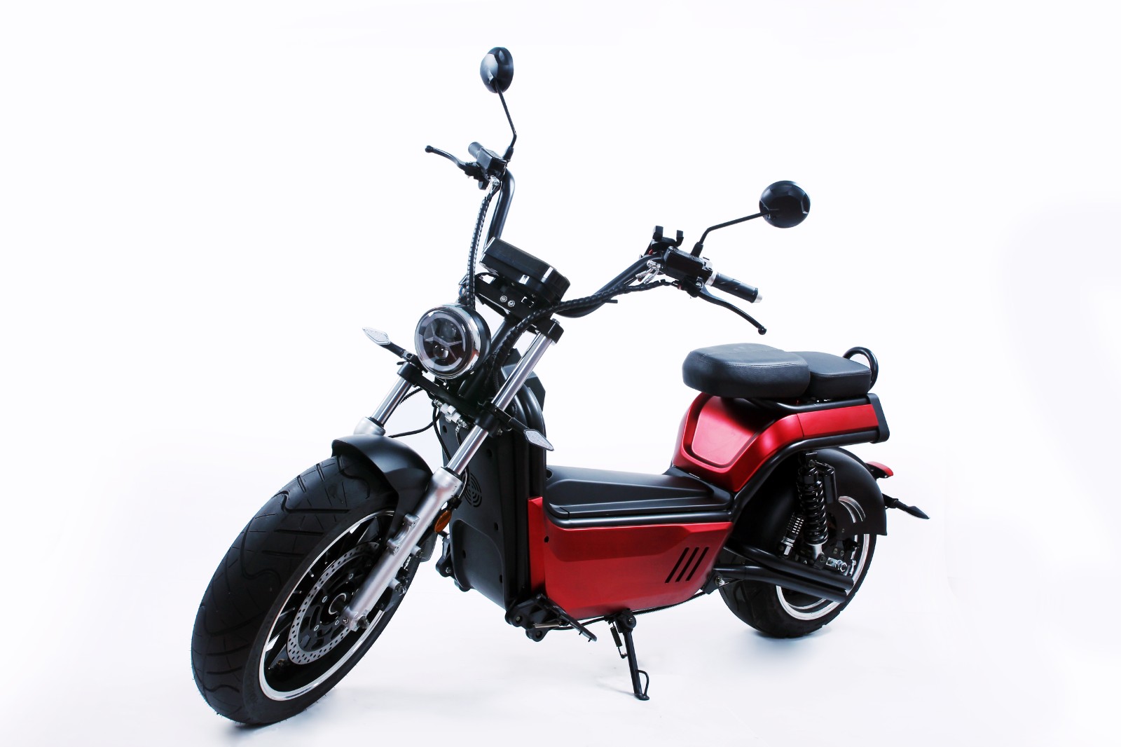 Two-Passenger Electric Motorcycle with Removable Battery