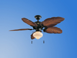 Tropical Style Ceiling Fan with Light