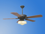 Residential Ceiling Fan with Three-Speed Control