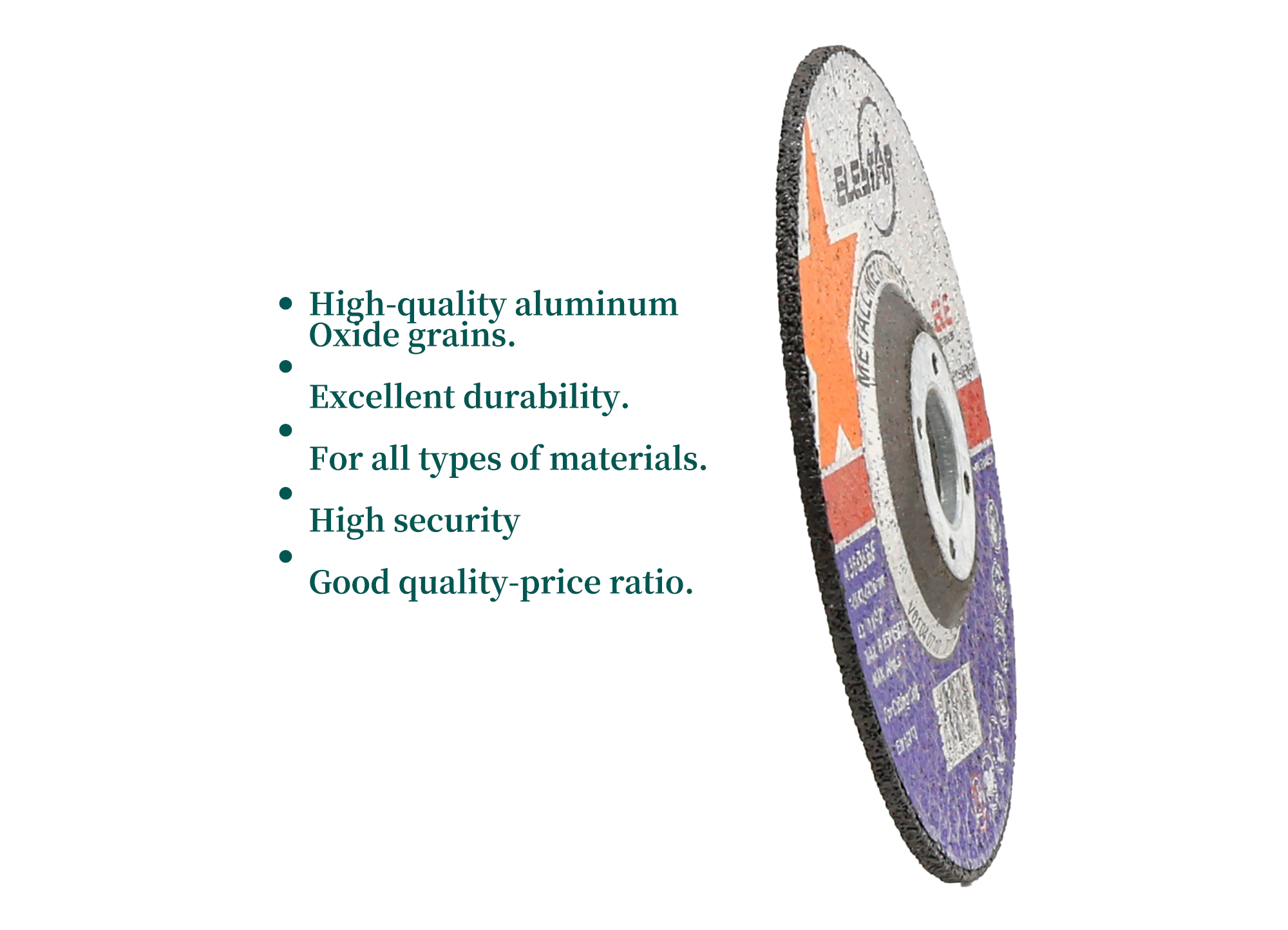 Close up of the abrasive disc surface texture