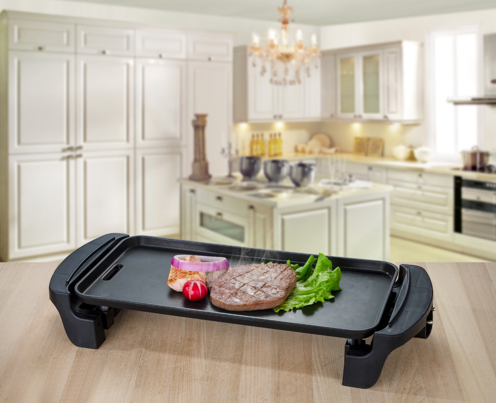 Electric aluminum mini table grill with non-stick surface HP4020 - Image 2