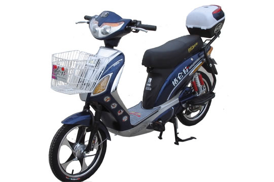 Step-Through Frame Electric Bicycle with Basket and Storage