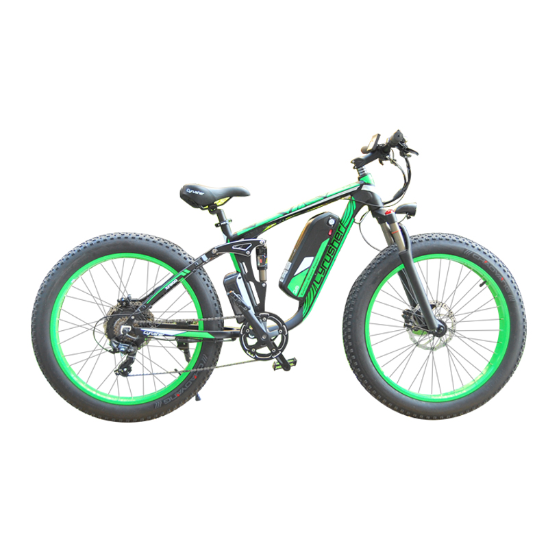 Electric Bike 26"x4.0 Fat Tire eBike 7 Speeds Full Suspension 5 Setting Smart Computer Hydraulic Disc Brake - Image 3