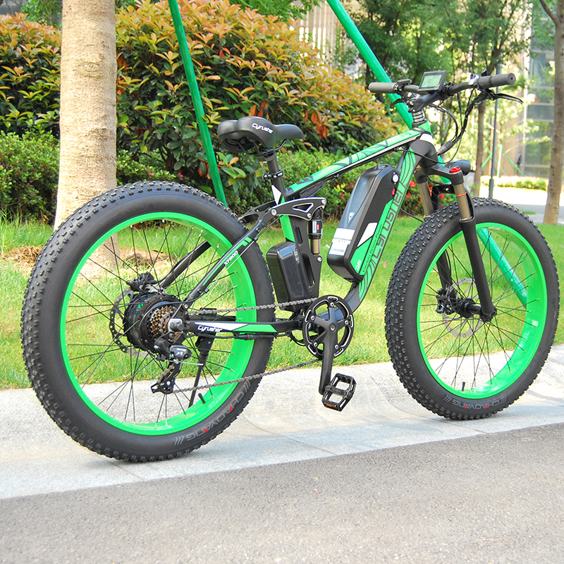 Electric Bike 26"x4.0 Fat Tire eBike 7 Speeds Full Suspension 5 Setting Smart Computer Hydraulic Disc Brake - Image 2