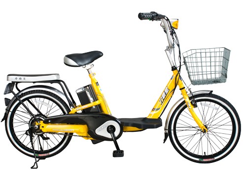Step-Through Frame Electric Bicycle with Cargo Features
