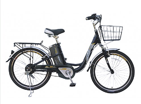 Step-Through Frame Electric Bicycle with Storage