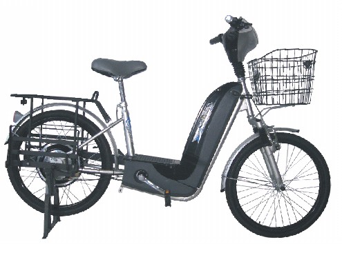 Step-Through Electric City Bicycle with Integrated Battery
