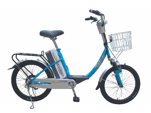 Step-Through Frame Electric City Bike with Integrated Battery