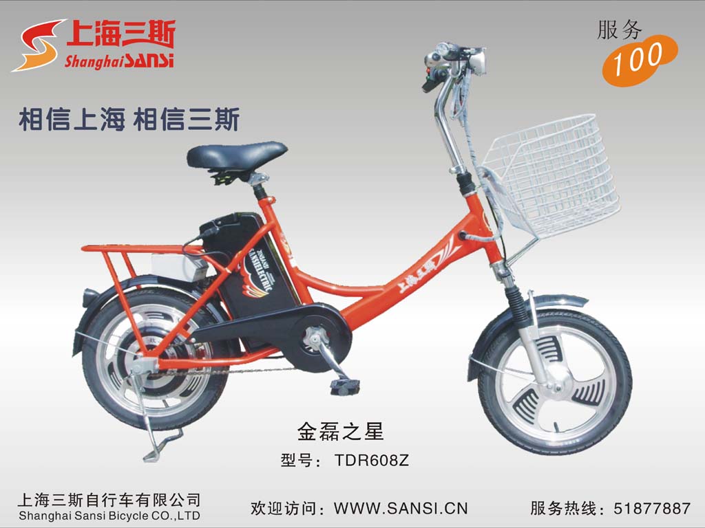 Electric Step-Through Bicycle with Basket and Rack