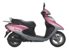 Pink and Gray Step-Through Electric Scooter
