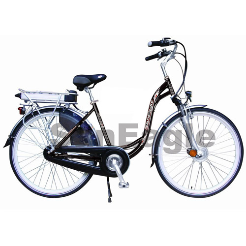 Step-Through Electric Bicycle with Integrated Battery