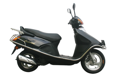 Electric Step-Through Scooter with Rear Rack