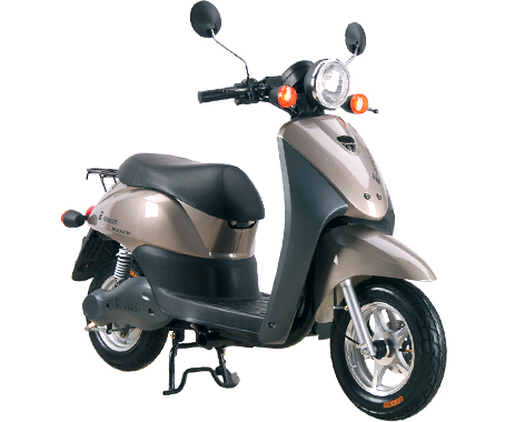 Retro Style Electric Scooter with Step-Through Frame