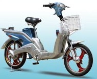Step-Through Electric City Bicycle with Basket