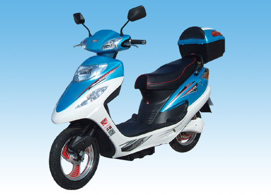 Electric Step-Through Scooter with Rear Storage