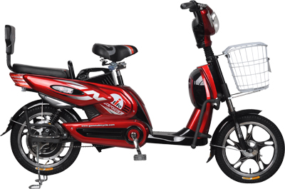 Step-Through Frame Electric City Bike with Basket and Backrest