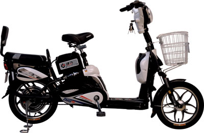 Step-Through Frame Electric Bicycle with Basket and Backrest